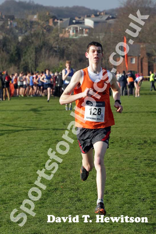 James Askew (Durham City) during the 2013 Durham Cathedral Relays senior mens race.